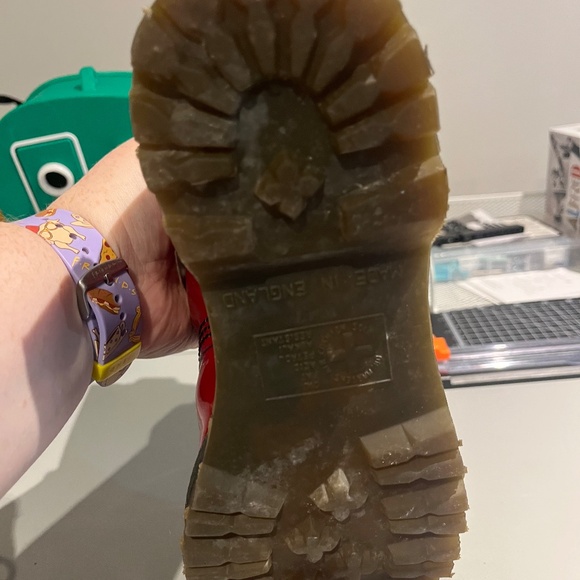 Vintage Dr. Martens Patent Leather Red & Black, Women's size 10 US - Picture 9 of 16